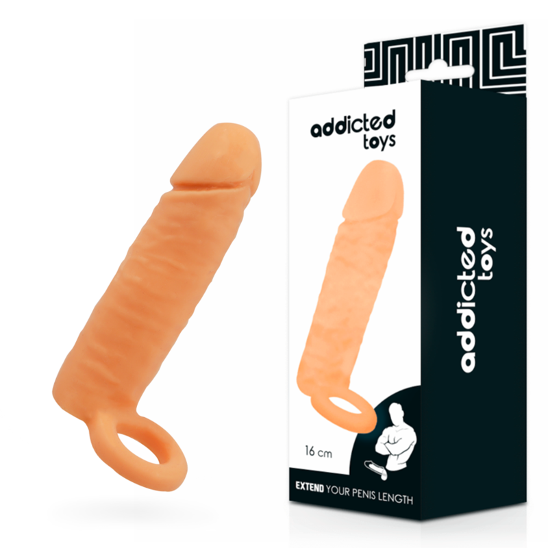 Podaljšek za penis Addicted Toys - 16 cm, bež