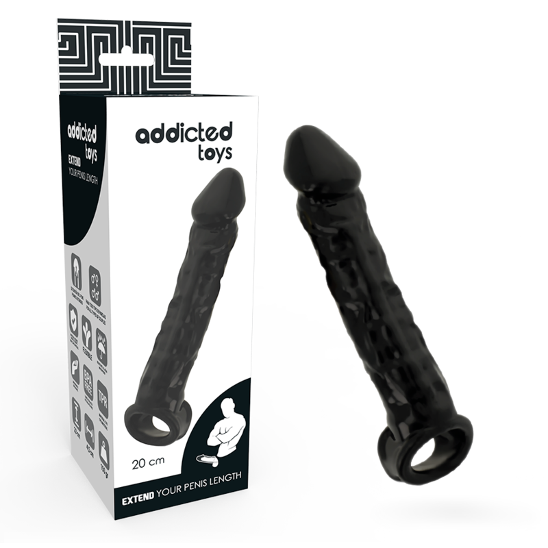 Podaljšek za penis Addicted Toys - Dong Extension, črna