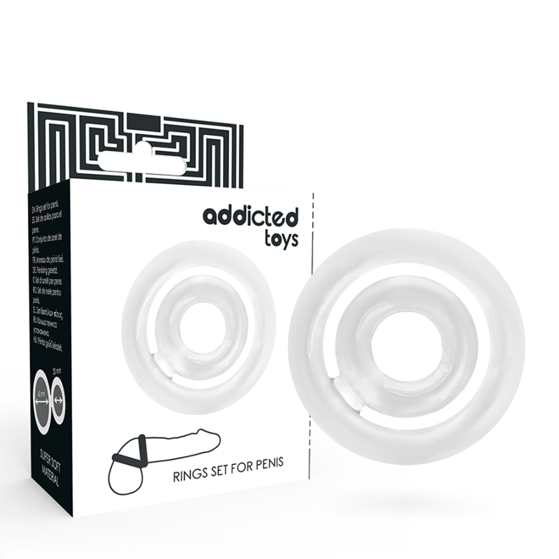 Obroček za penis Addicted Toys - Potenz C-Ring, prozorna