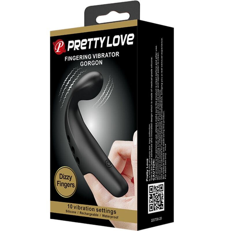 PRETTY LOVE - ČRNA GORGONA VIBRACIJSKI NAPRSTNIK