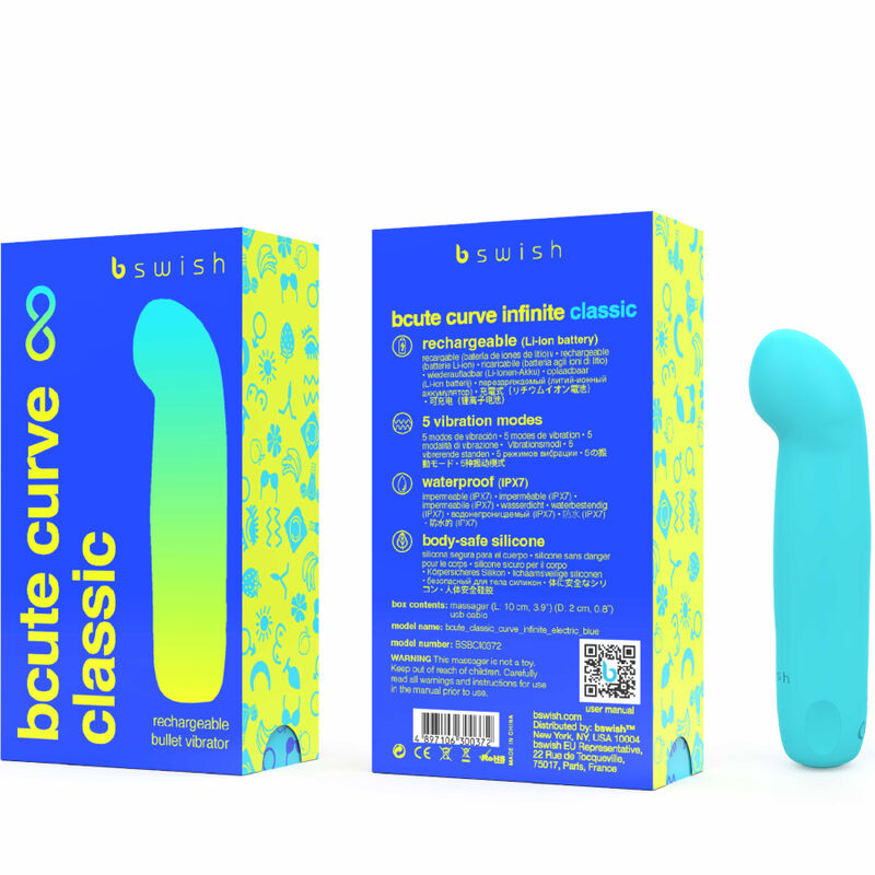 Manjši vibrator B Swish - Bcute Curve Classic, modra