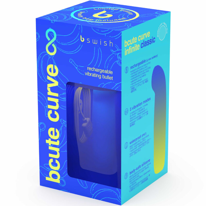 Manjši vibrator B Swish - Bcute Curve, modra + torbica