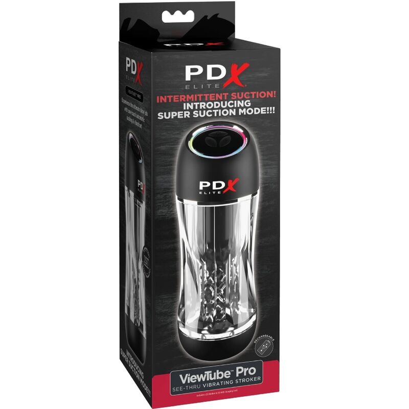 PDX ELITE - STROKER VIEWTUBE PRO VIBRATOR TRANSPARENTEN
