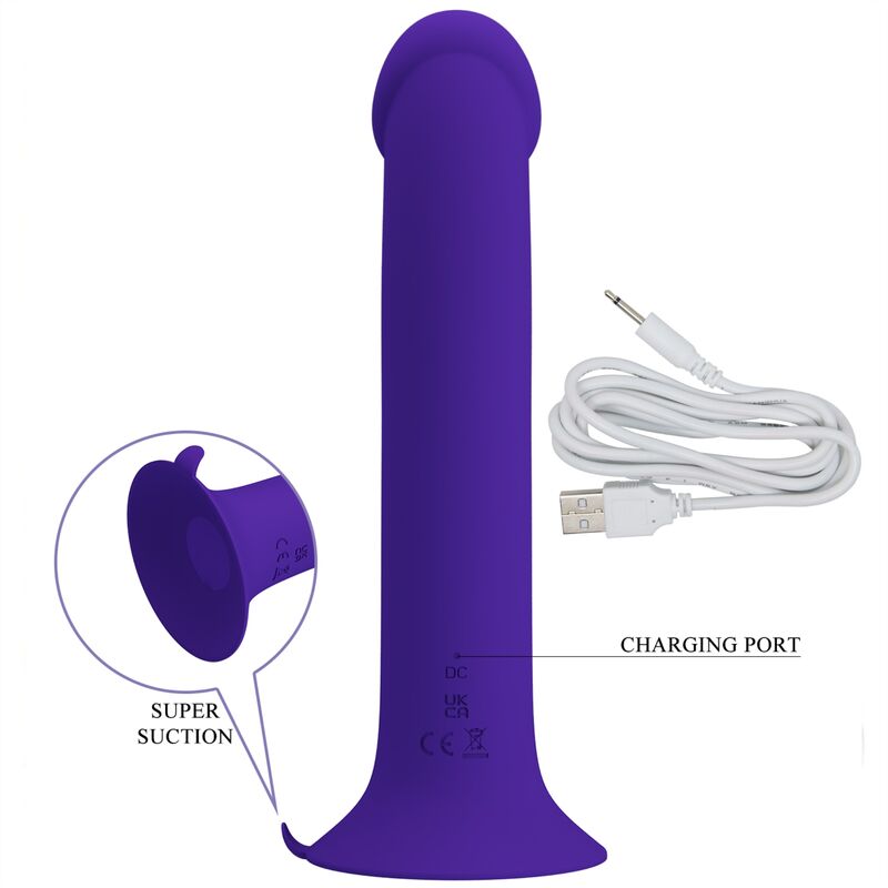 LEPA LJUBEZEN - MURRAY YOUTH VIBRACIJSKI DILDO IN VIJOLIČNA POLNILNICA