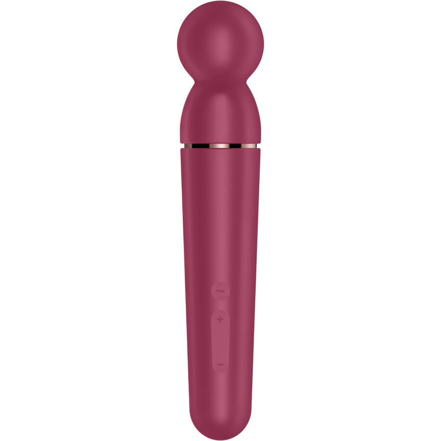 Masažni vibrator Satisfyer - Planet Wand-er, rdeča