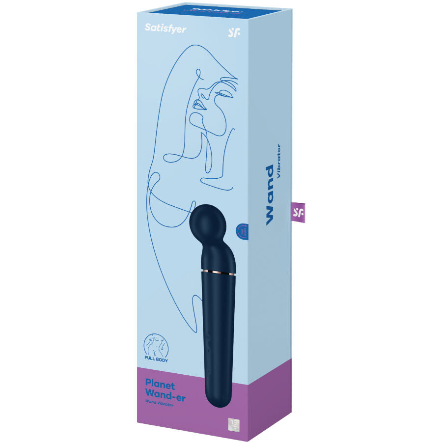 Masažni vibrator Satisfyer - Planet Wand-er, rdeča