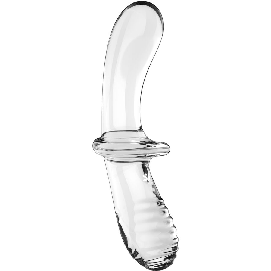 Steklen dildo Satisfyer - Double Crystal, prozorna