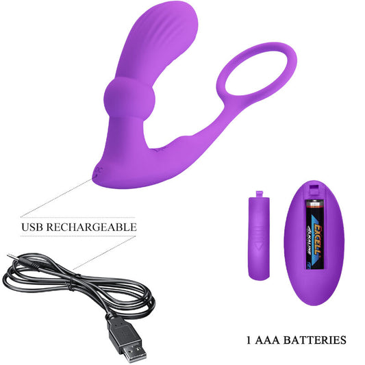 PRETTY LOVE - ANALNI OBROČEK IN VIBRATOR WARREN VIOLET