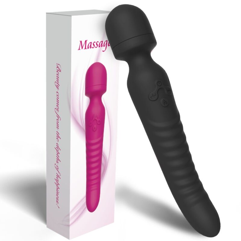 ARMONY - MASAŽNA NAPRAVA IN VIBRATOR S TOPLOTNIM UČINKOM ČRNA