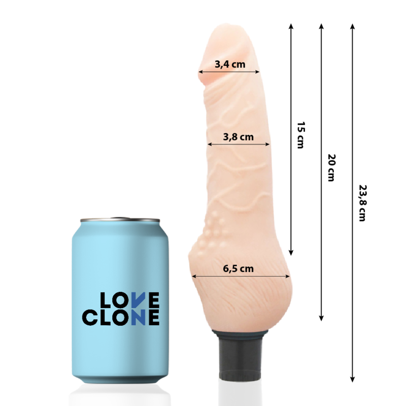 LOVECLONE - DAVEN SAMOMASAŽNI REALISTIČEN 23,8 CM -O- 3,8 CM