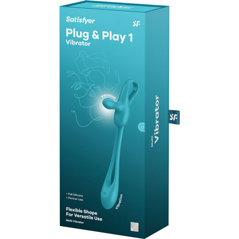 Vibrator za pare Satisfyer - Plug & Play 1, modra