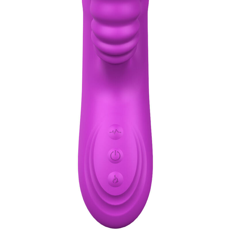 ARMONY - ANGELIA VEČNAMENSKI VIBRATOR DVOJNI JEZIK VIJOLIČNI TOPLOTNI UČINEK