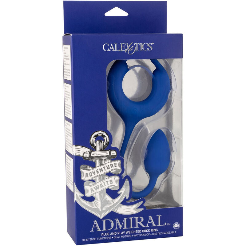 CALEXOTICS - ADMIRALSKI OBTEŽENI OBROČEK ZA PENIS MODRE BARVE