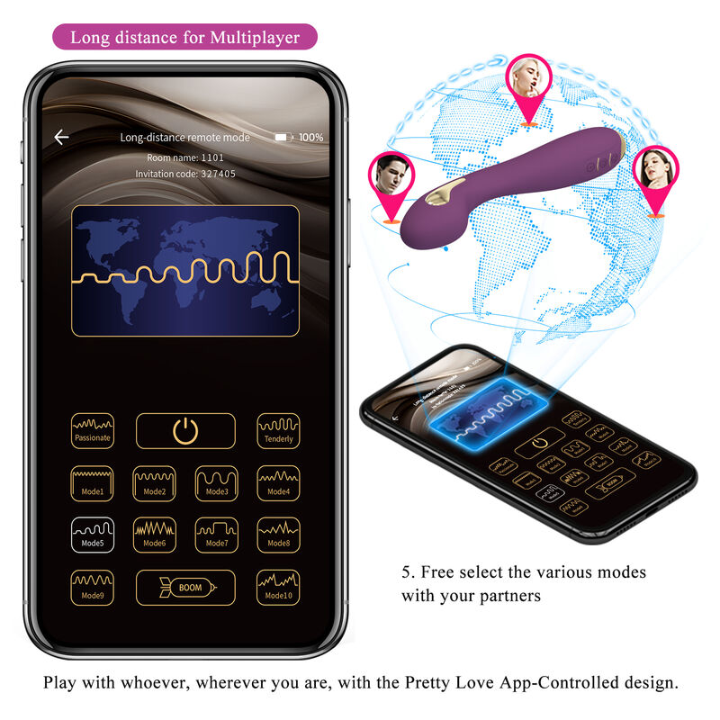 Stimulator G točke z elektrostimulacijo Pretty Love - Hector, vijolična