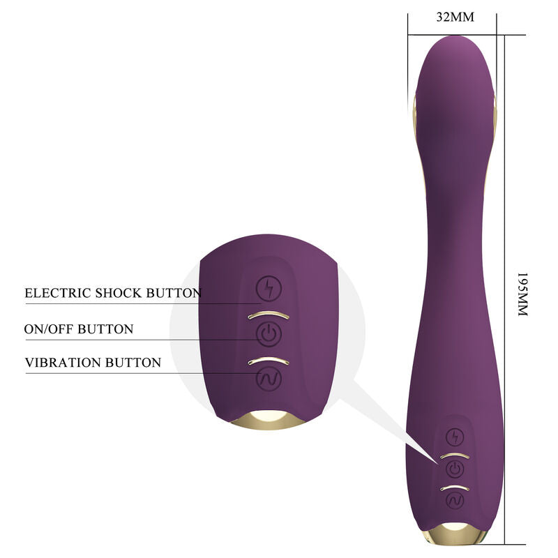 Stimulator G točke z elektrostimulacijo Pretty Love - Hector, vijolična