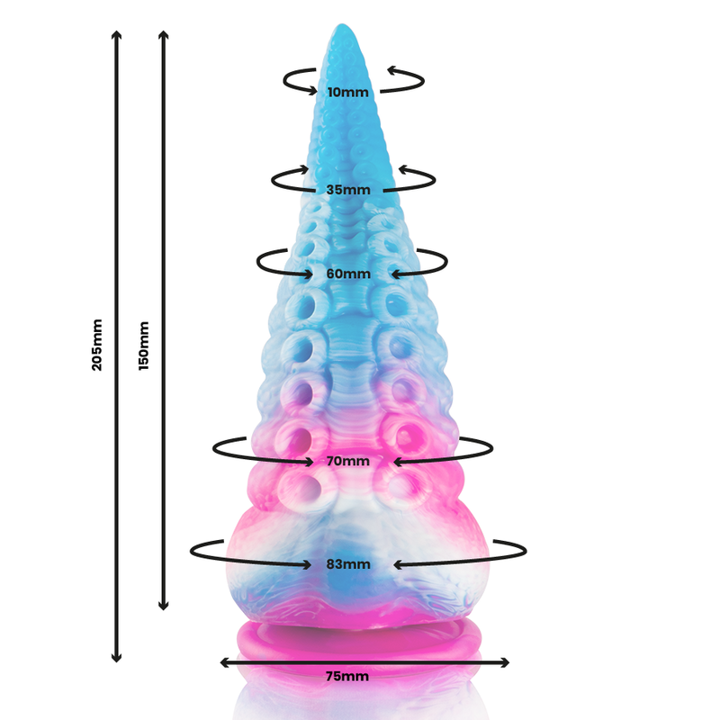 EPIC - PHORCYS BLUE TENTACLE DILDO VELIKA VELIKOST