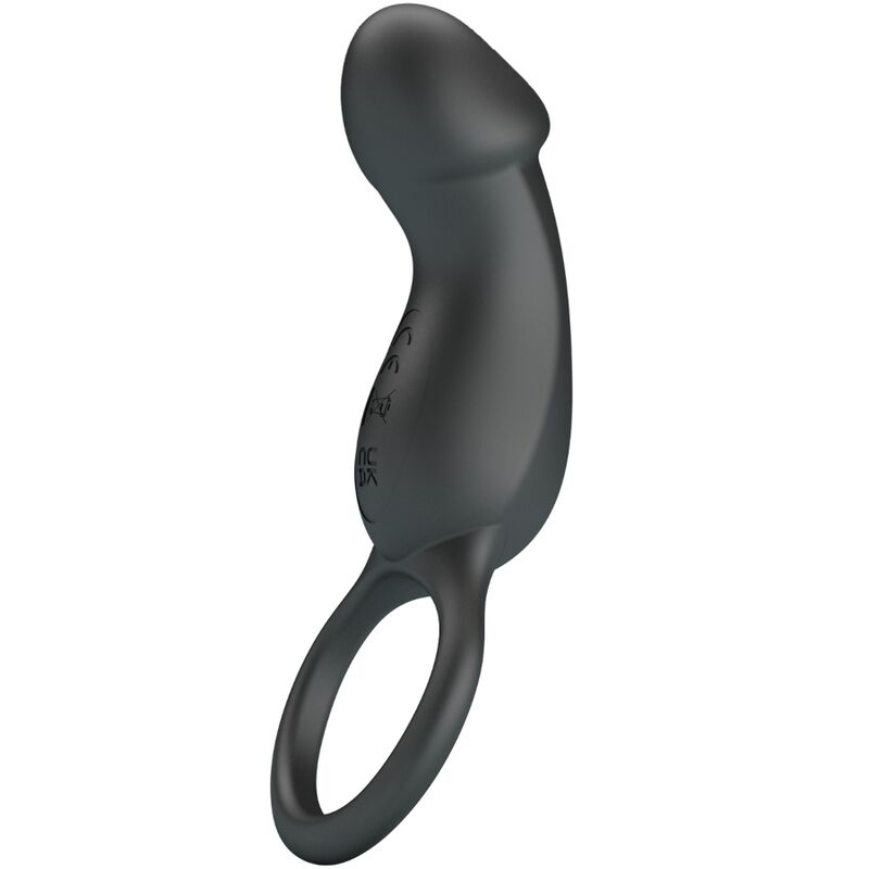 Vibracijski obroček za penis Pretty Love - Trae, črna