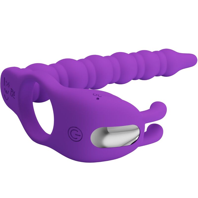 Analni vibrator z obročkom Pretty Love - Blackney, lila