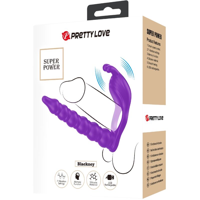 Analni vibrator z obročkom Pretty Love - Blackney, lila