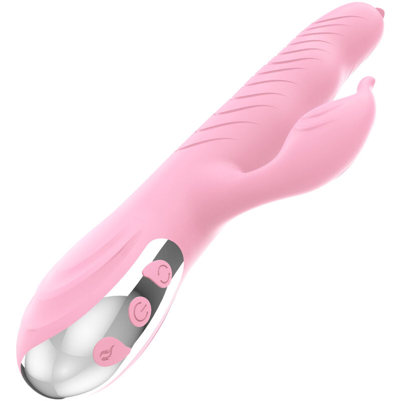 ARMONY - MARCIA VIBRATOR IN POTISNI DVOJNI JEZIK TOPLOTNI UČINEK ROZA