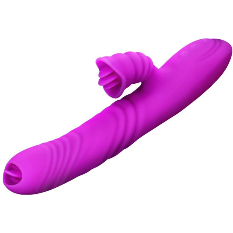 ARMONY - ANGELIA VEČNAMENSKI VIBRATOR DVOJNI JEZIK VIJOLIČNI TOPLOTNI UČINEK