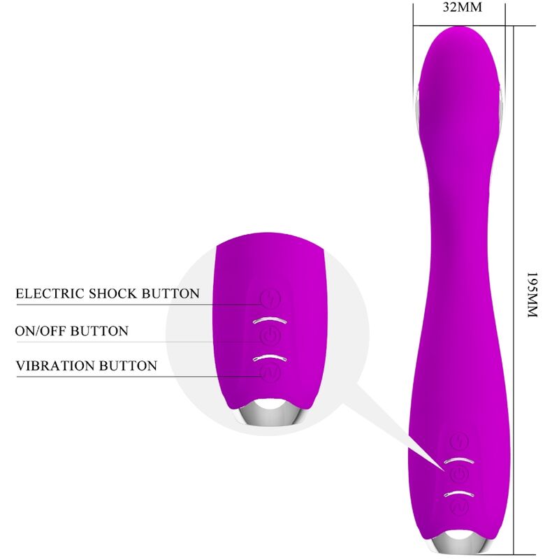 Stimulator G točke z elektrostimulacijo Pretty Love - Hector, roza