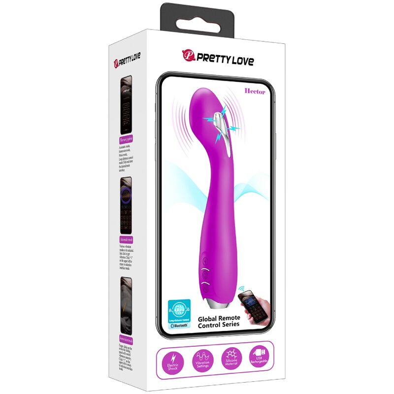Stimulator G točke z elektrostimulacijo Pretty Love - Hector, roza