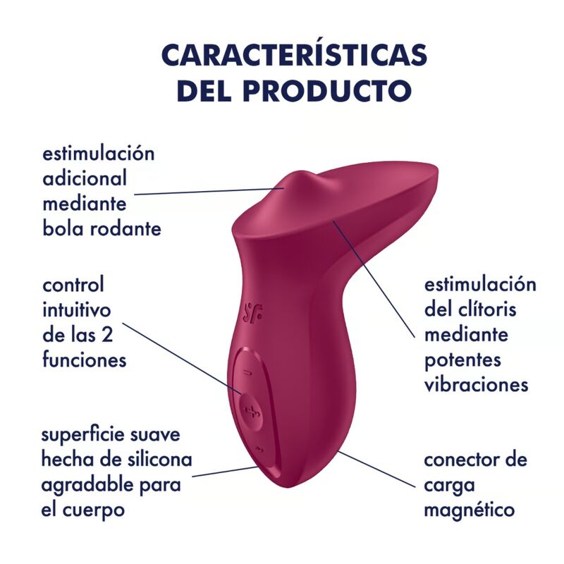 Stimulator klitorisa Satisfyer - Exciterrr, rdeča