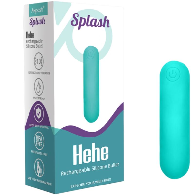 Bullet vibrator Splash - Hehe, 65 x 15 cm, zelena