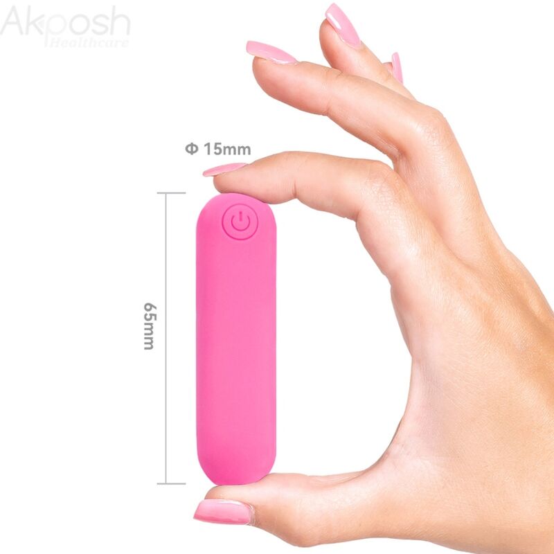 Bullet vibrator z daljincem Splash - Joline, 65 x 15 cm, roza