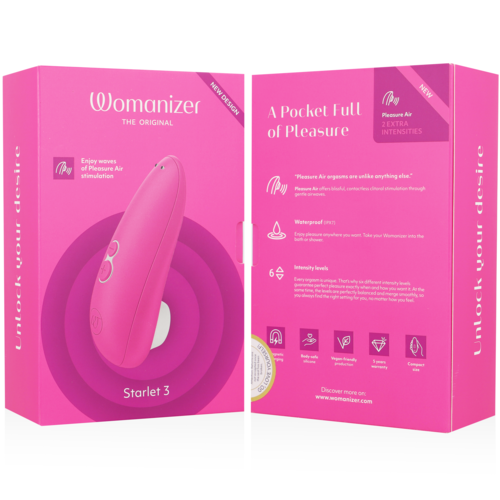 Stimulator klitorisa Womanizer - Starlet 3, neon roza