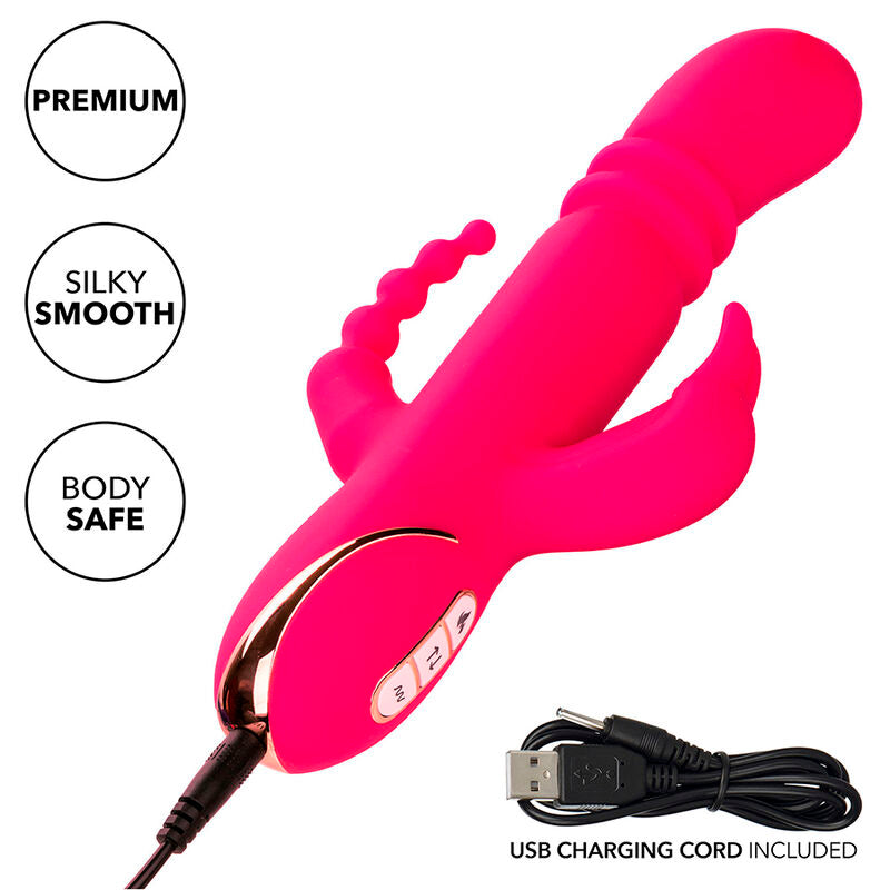 CALEXOTICS - JACK FANTASY TROJNI OGREVANI VIBRATOR ZAJČEK ROZA