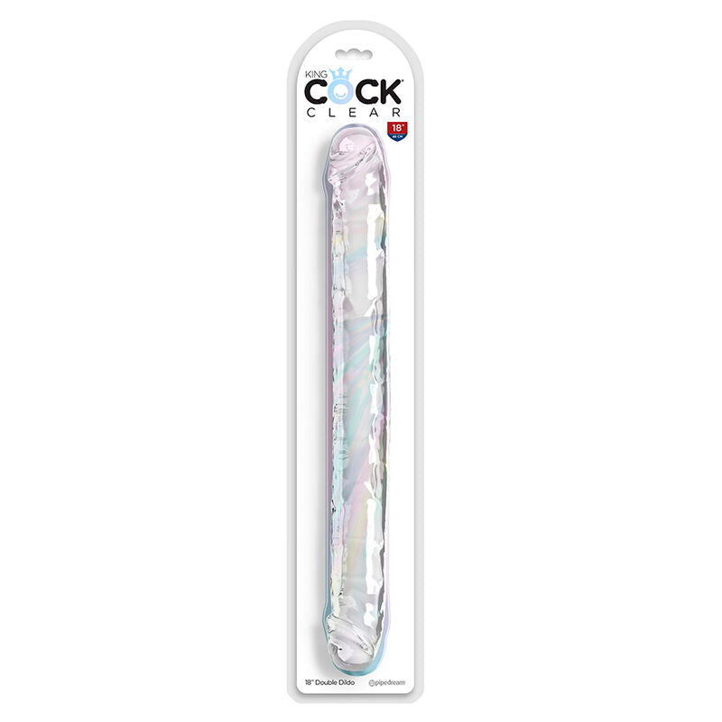 KING COCK - DVOJNE TEŽAVE DVOJNI DILDO 46 CM PROZOREN