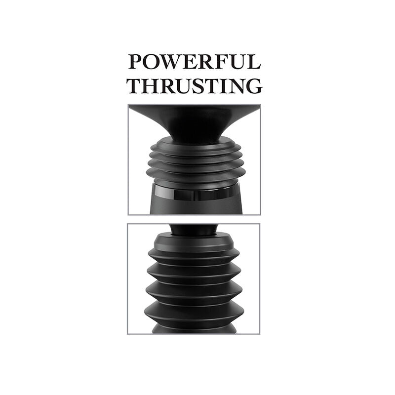 SERIJA FETIŠ FANTAZIJE - TELO DOCK THRUSTER DILDO OBJEMKA S 7 NAČINI POTISKANJA ČRNA