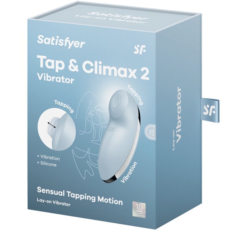 Stimulator klitorisa Satisfyer - Tap & Climax 2, modra