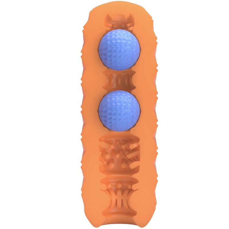 Masturbator s kroglicama Pretty Love - Twin Balls, oranžna