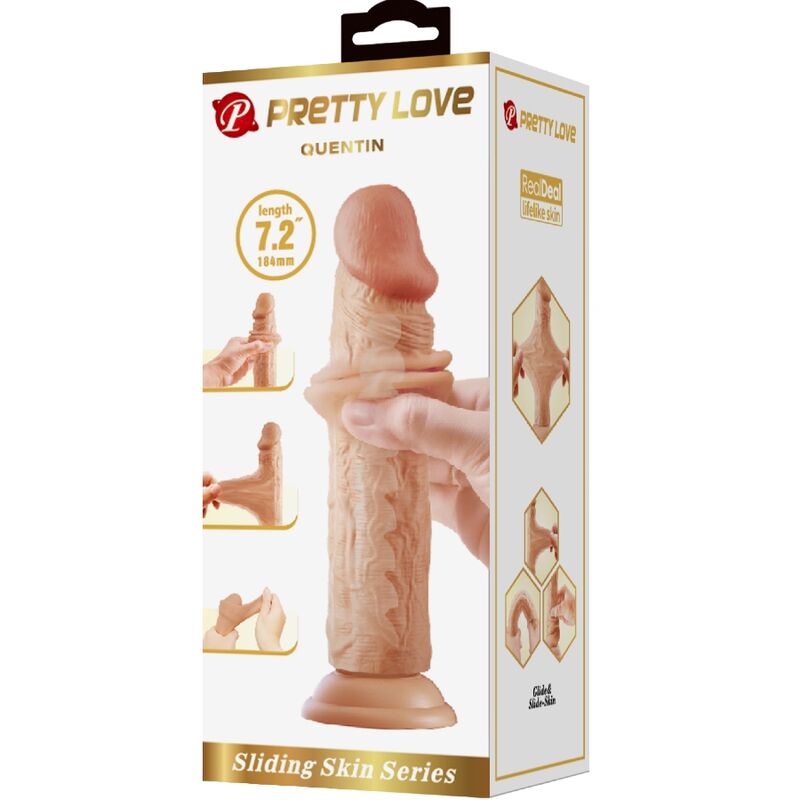 PRETTY LOVE - QUENTIN REALISTIČNI DILDO 18 CM MESO
