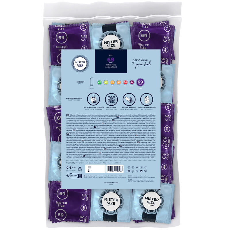 Kondomi Mister Size XXXL 69 mm, 100 kos