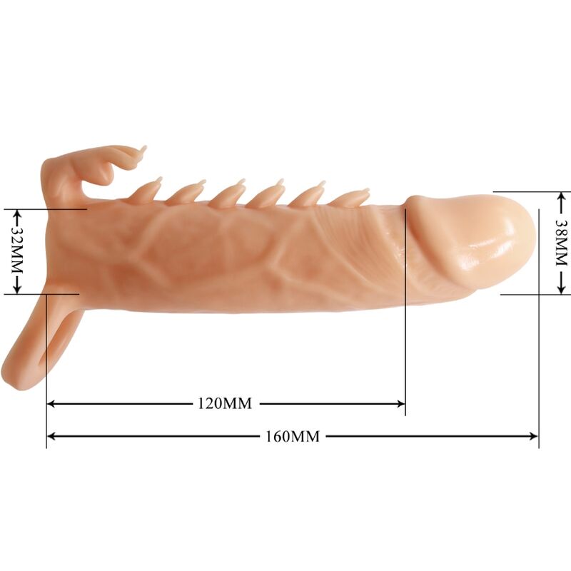 LEPA LJUBEZEN - EMMIT PENIS ROKAV + STIMULATOR KLITORISA MESO