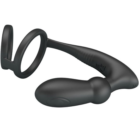 Stimulator prostate z obročkom Pretty Love - Emoni, črna