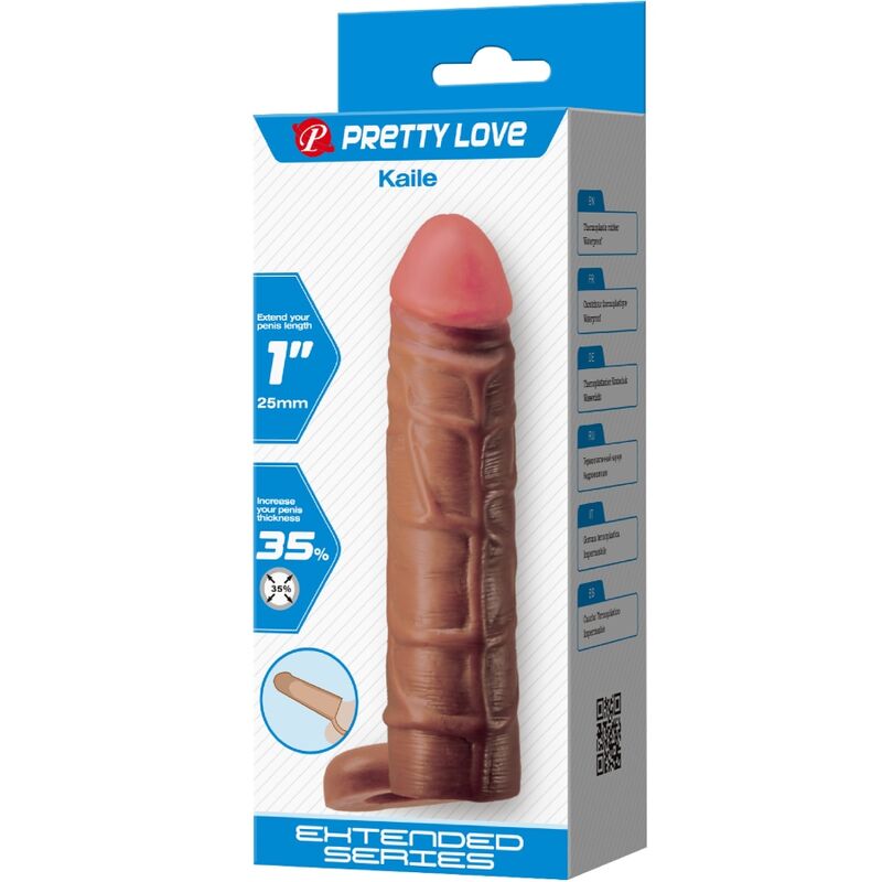 PRETTY LOVE - ROKAV ZA PENIS KAILE S PODALJŠKOM 2,5 CM MULAT
