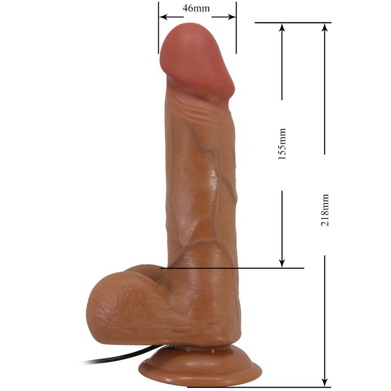 BAILE - BAHAMUT REALISTIČNI VIBRATOR 21,8 CM MESO DALJINSKI UPRAVLJALNIK