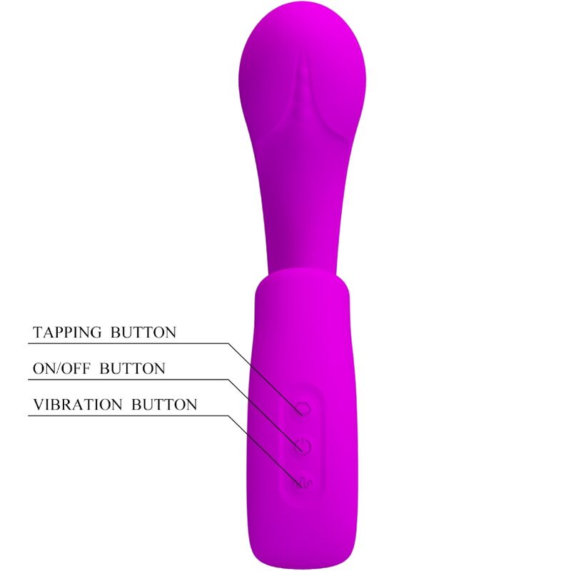 PRETTY LOVE - SIBEL SIBEL VIBRATOR G-TOČKE + STIMULATOR KLITORISA 10 VIBRACIJ VIJOLIČNA