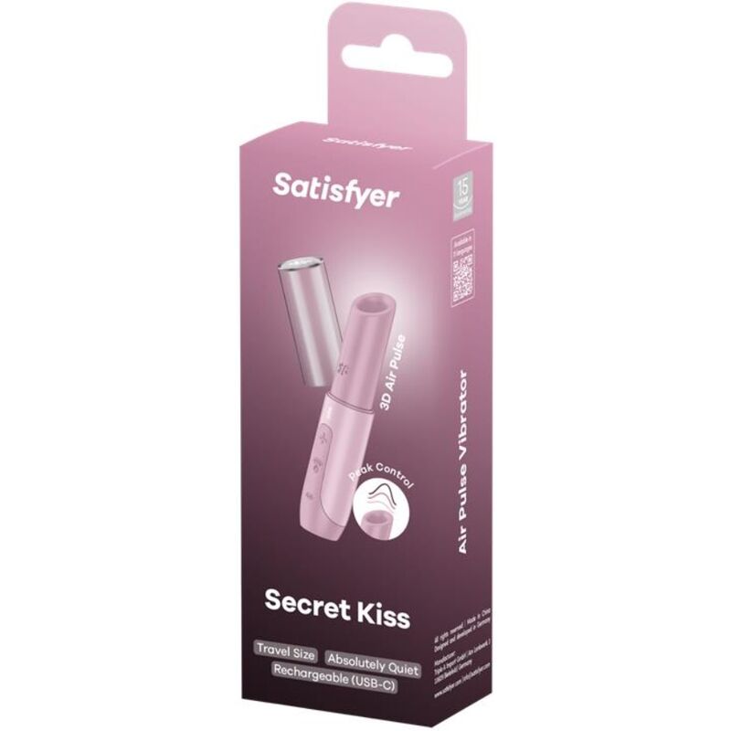 Stimulator klitorisa Satisfyer - Secret Kiss, roza