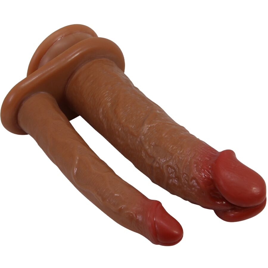 PRETTY LOVE - HULBERT DVOJNI REALISTIČNI DILDO Z VIBRACIJO MULATO