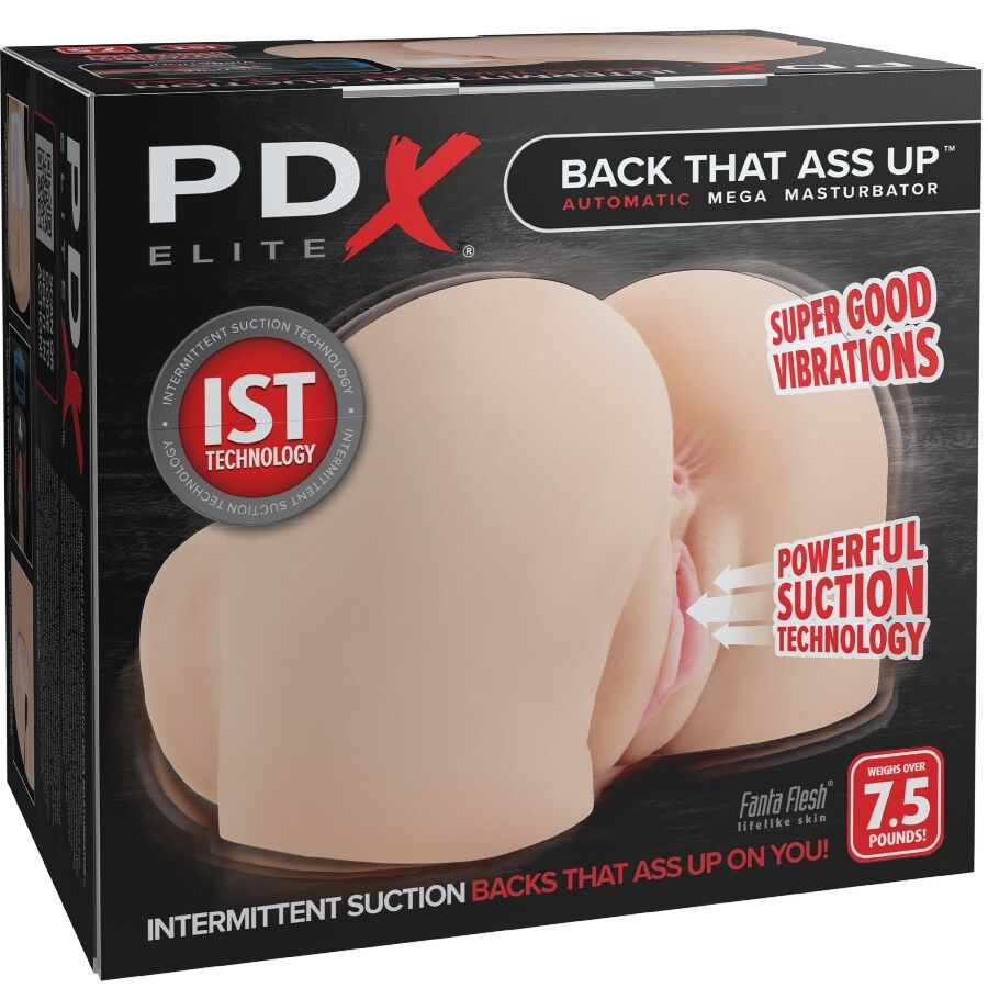 PDX ELITE - BACK THAT ASS UP REALISTIC VIBRATING VAGINA AND ANUS MASTURBATOR