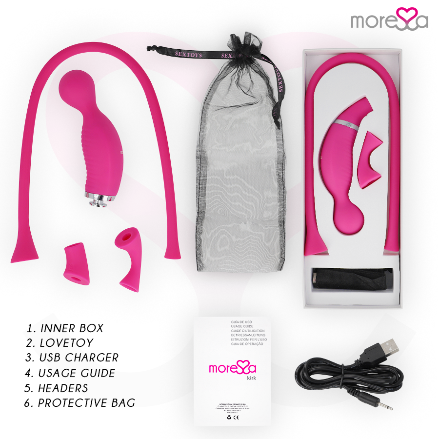 MORESSA - KIRK DUO STIMULATING WAVES + RECHARGEABLE PREMIUM SILICONE MULTI-FUNCTION MASSAGER