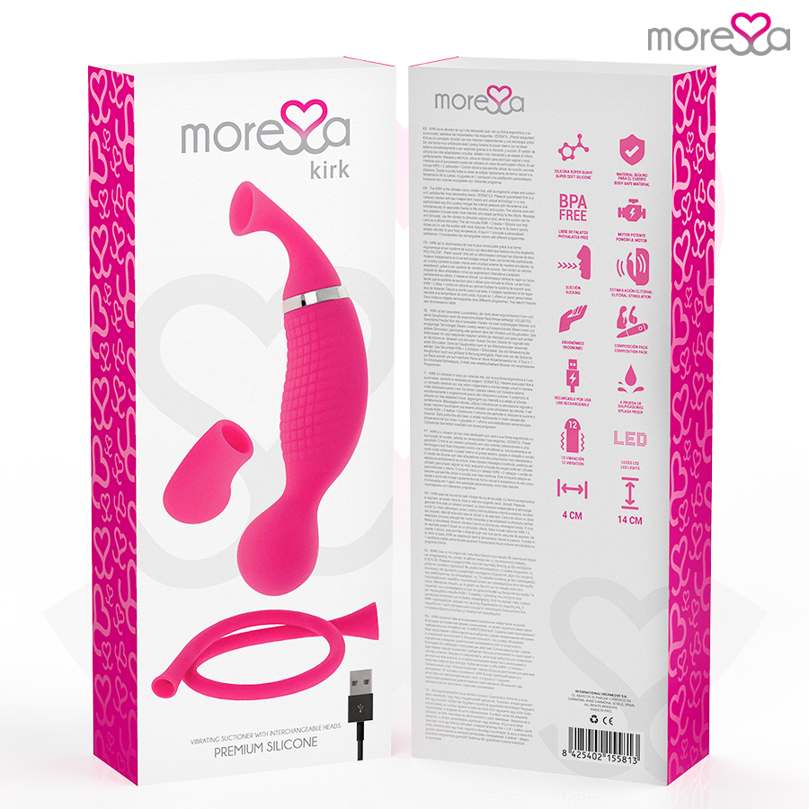 MORESSA - KIRK DUO STIMULATING WAVES + RECHARGEABLE PREMIUM SILICONE MULTI-FUNCTION MASSAGER