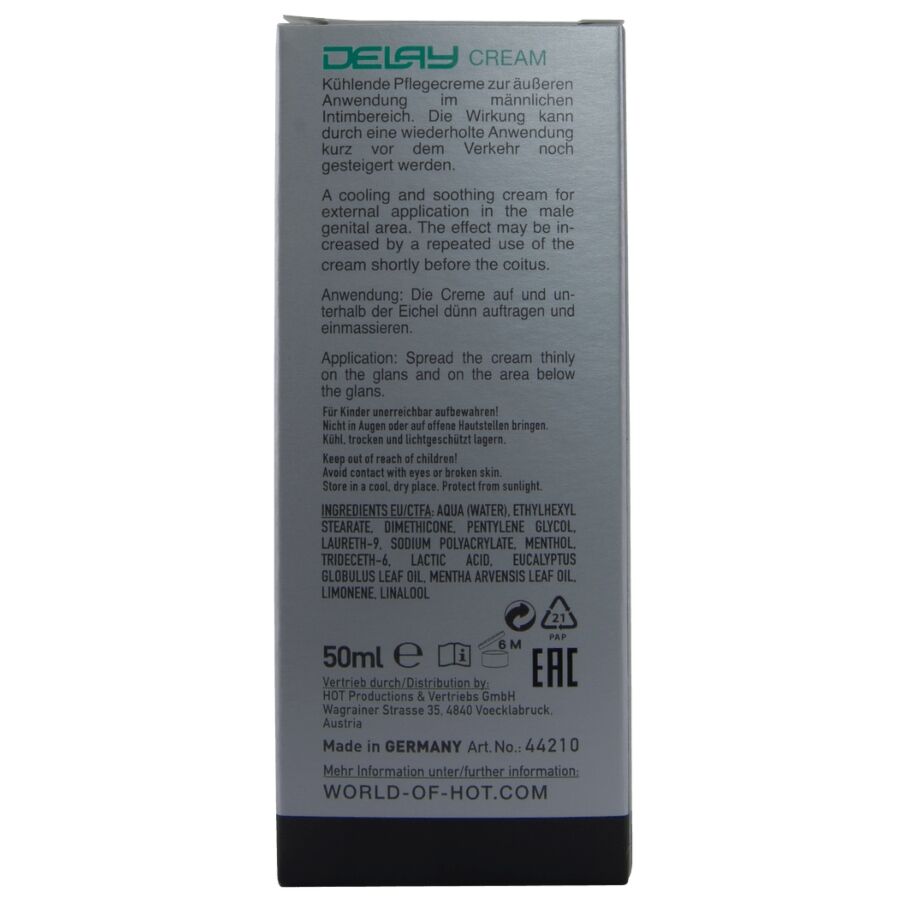 HOT - DELAY CREAM 50 ML