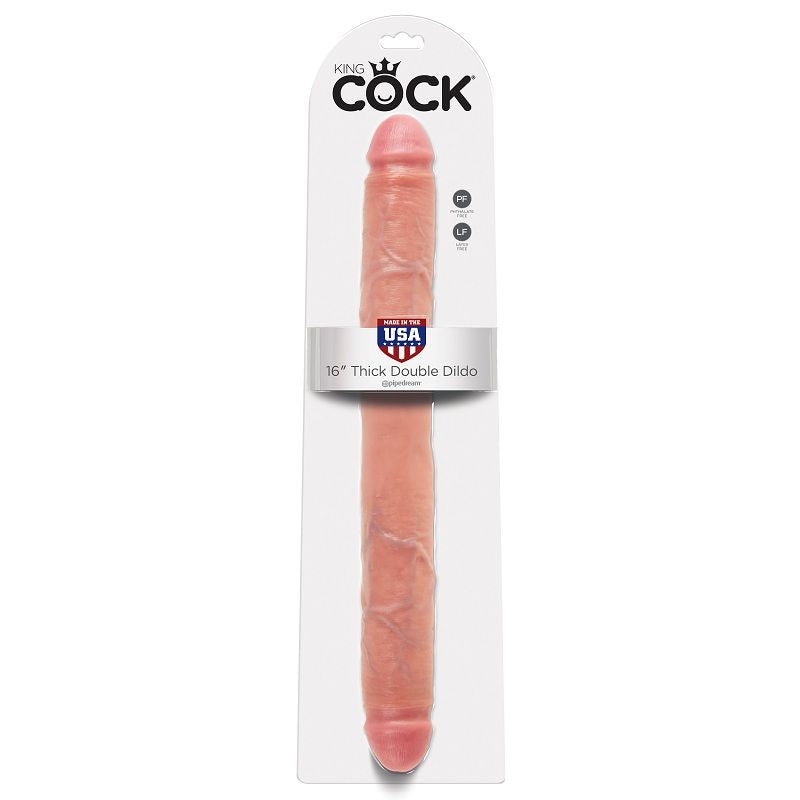KING COCK - DEBEL DVOJNI DILDO MESO 40,6 CM